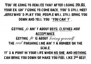 Getting fit is about being yourself.