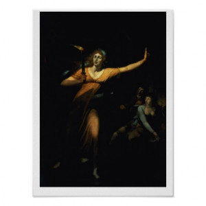 Lady Macbeth Sleepwalking, 1783 (oil on canvas) Posters
