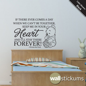 Nursery Wall Decal Quote: Winnie the Pooh Heart Forever Quote ...