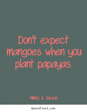 Design your own picture quotes about success - Don't expect mangoes ...