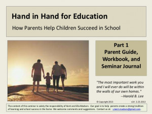 Parent seminar student guide -part 1--laying a foundation for learning