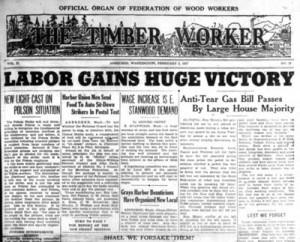 The Timber Worker newspaper was developed by workers in Aberdeen ...