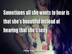 tell her she's beautiful