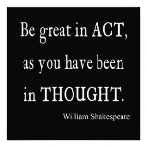 Be Great in Act As Been Thought Shakespeare Quote Personalized Invite