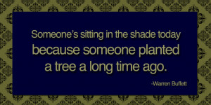 Someone’s sitting in the shade today because someone planted a tree ...