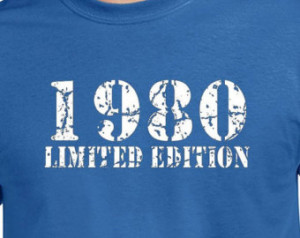 1980 Limited Edition 34th Birthday Present Gift Husband Wife Boyfriend ...