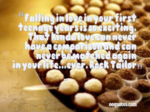 in love in your first teenage years is so exciting. That kinda love ...