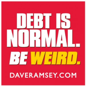 Bumper Sticker - Debt is Normal Be Weird