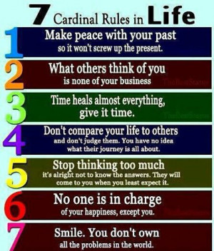 Cardinal rules in Life