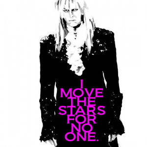 Jareth Labyrinth David Bowie Goblin King quote watercolor
