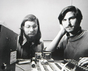 Steve Jobs and Steve Wozniak at Apple building Insanely Great things.
