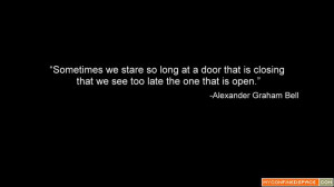 ... alexander graham bell talks about doors Wallpaper Motivational Quotes