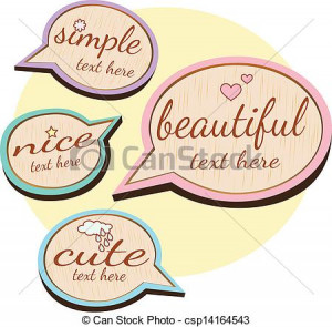 Vector - cute wood quote - stock illustration, royalty free ...