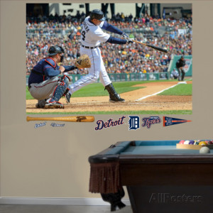 Detroit Tigers Miguel Cabrera Swings Away Mural Decal Sticker Wall ...