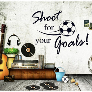 Football English Quotes Wall Decals Mural Sport Sayings Wall Sticker ...