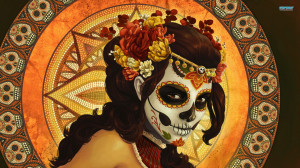 Day of the dead mask wallpaper 1920x1080