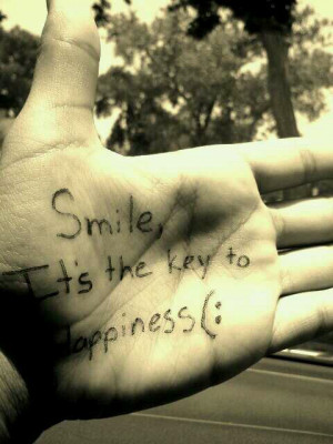 cute, love, pretty, quote, quotes, smile key happiness, smile to be ...