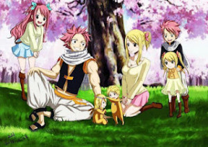 Natsu & Lucy family - fairy-tail Fan Art