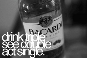 act single, drink, drink triple, quote, see double, single, text