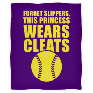 This Princess Wears Cleats (Softball) Blanket