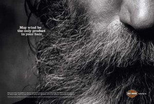 Harley Davidson Wind in Your Hair Print Ad