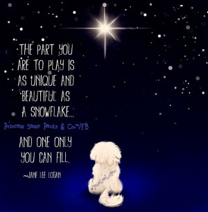 Unique like a snowflake quote and illustration via www.Facebook.com ...