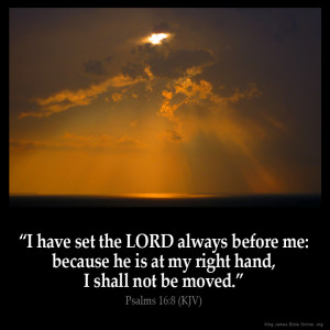 Psalms 16:8 Inspirational Image