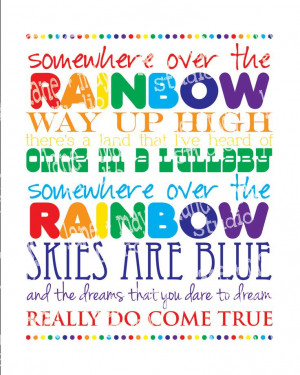 somewhere over the rainbow digital print
