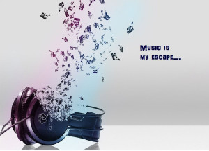 Music Is My Escape Wallpaper Music is my escape. by
