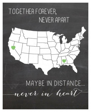 ... CUSTOM Long distance relationship love quote print 8×10. $22.00, via