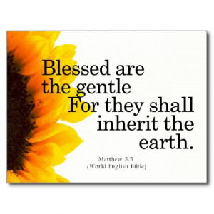 Blessing for Gentleness Matthew 5:5 Postcard