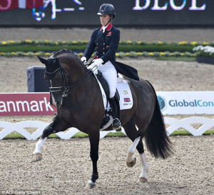 Impressive: Britain's Charlotte Dujardin competes on the horse Valegro
