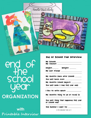 End of the School Year Organization for Grade School Children