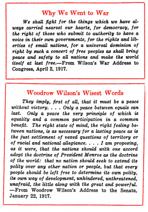 Woodrow Wilson WW1 Quotes