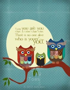 Owls Art Print DrSeuss quote Childrens Art Prints by NewTinyToes, $ 20 ...