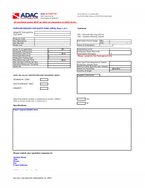 Sample Price Quote Form
