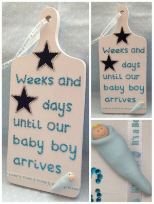 Pregnancy countdown plaque - The Supermums Craft Fair