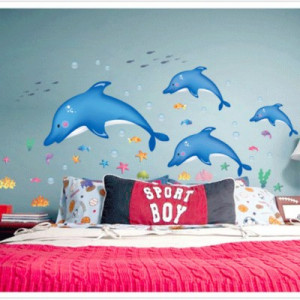 finding nemo Dolphin Vinyl Wall Decals Children Kids Room Wall ...