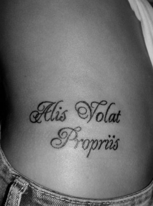 alis volat propris — she flies with her own wings