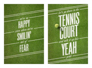 Lorde Typographic Diptych: Tennis Court // by Jump Jirakaweekul