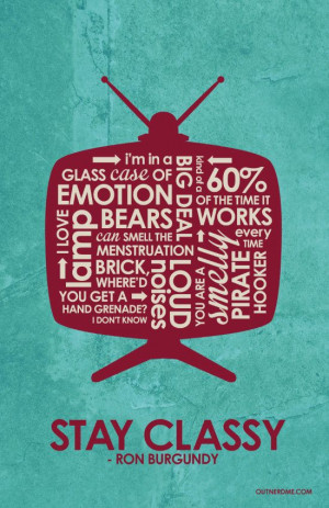 Anchorman Inspired Quote Poster by OutNerdMe on Etsy