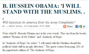 ... on page 261 of “The Audacity of Hope” 1 st edition 2006 is