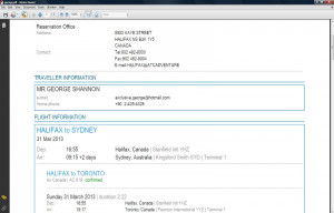 The Plane Ticket Confirmed Going