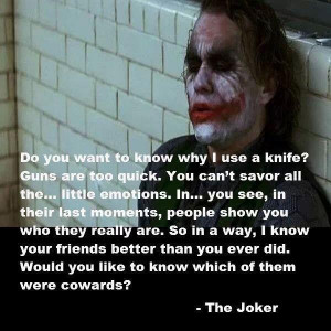 Joker's quote.