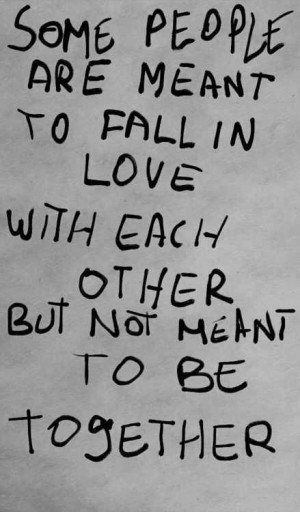 Some people are meant to fall in love with each other but not meant to ...