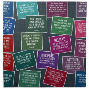Football Quotes for Motivation Cloth Napkins
