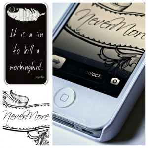 To Kill a Mockingbird iPhone Case Black Quote by NeverMorePrints, $35 ...