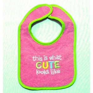 Luvable Friends Cute Baby Sayings Bibs Pink