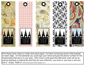 These bookmarks are to share with friends. Print on white cardstock.