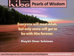 quote of Sheikh Omar Suleiman. For original articles and blog posts ...